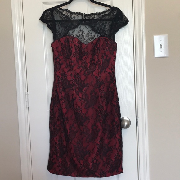 Alfred Angelo Dresses & Skirts - Alfred Angelo Red Black Lace Dress